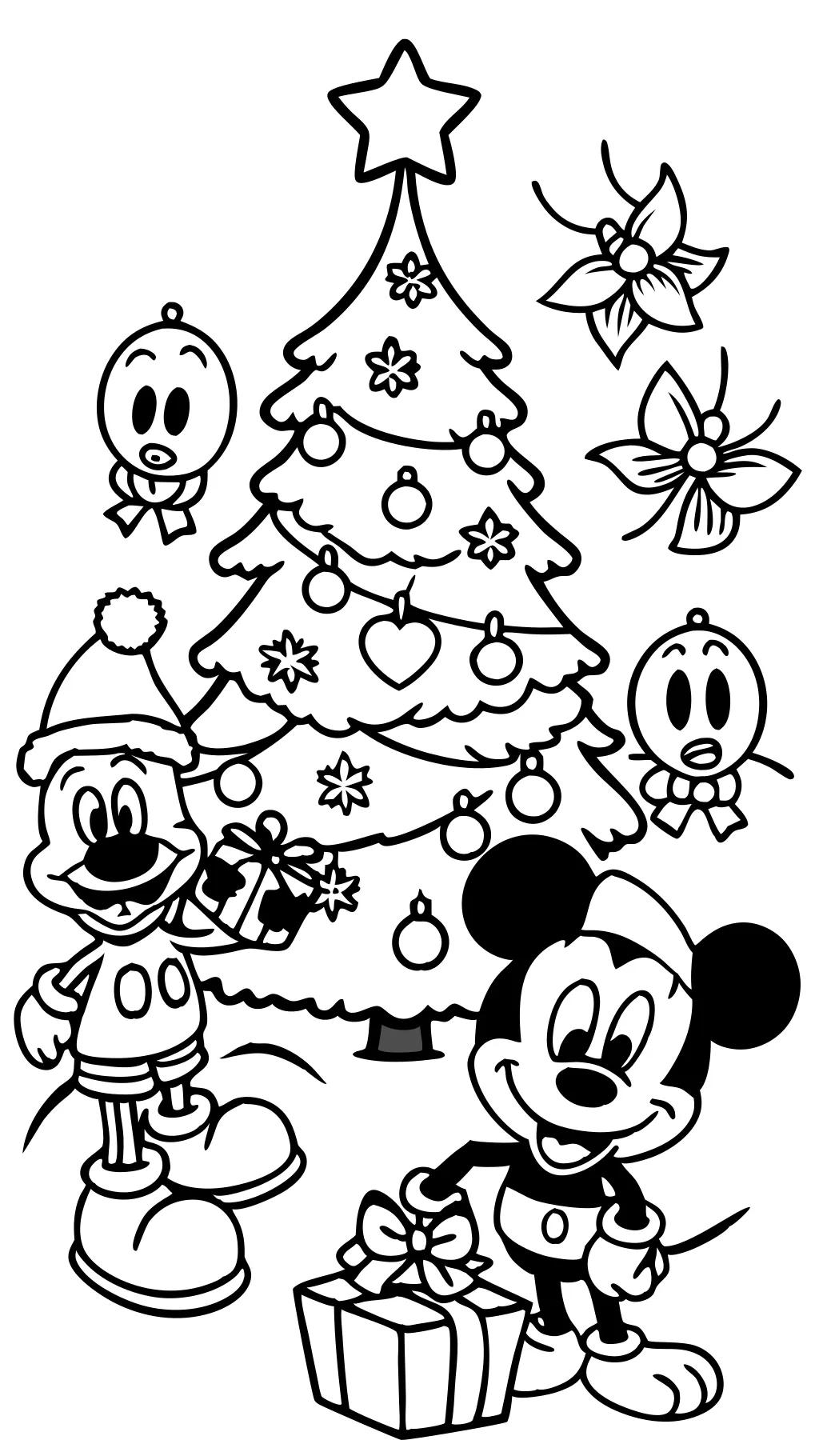 disney christmas coloring pages printable